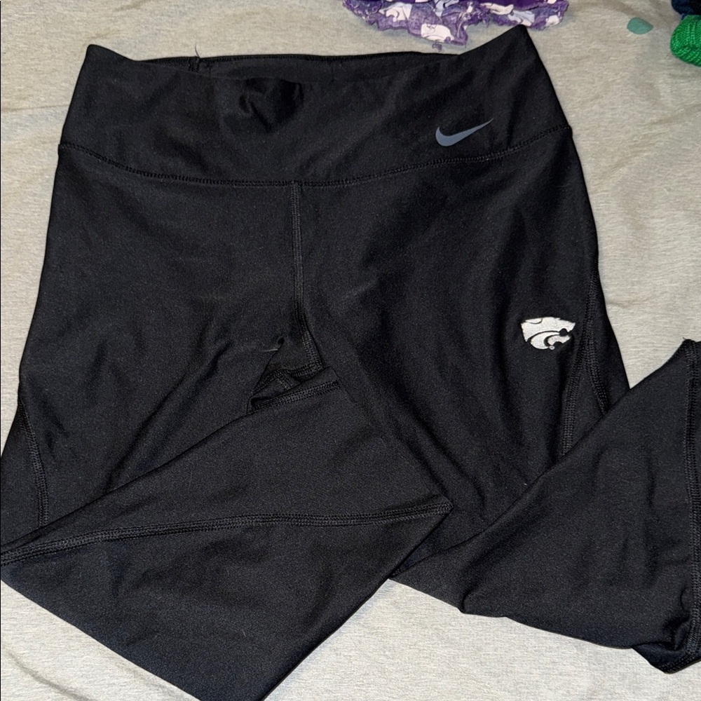 Nike Black K-State Athletic Leggings with Emblems